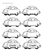 English Worksheet: Crash Cards