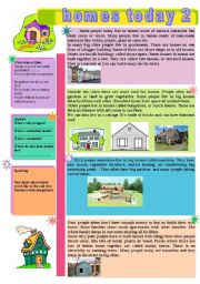 English Worksheet: Homes today 2