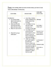 English Worksheet: WRITING A STORY