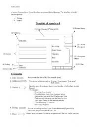 English Worksheet: Post cards