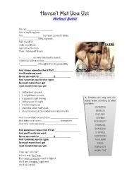 English Worksheet: Song - Havent met you yet - Michael Bubl