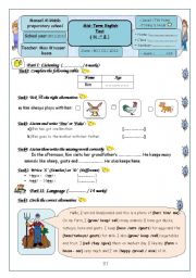 English Worksheet: 7 TH Form DC (Term 2) 2011-2012