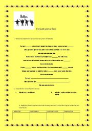 English Worksheet: Song 