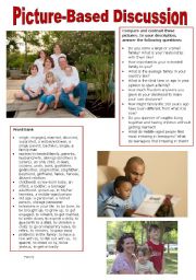 English Worksheet: Picture-based discussion - Family