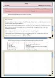 English Worksheet: Writing an e-mail