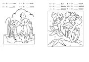 English Worksheet: Count & colour