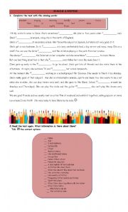 English Worksheet: Reading & Writing - PART 1