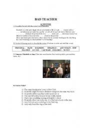 English Worksheet: bad teacher part2