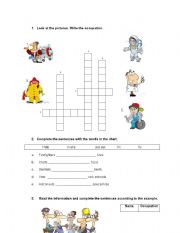 English Worksheet: OCCUPATIONS