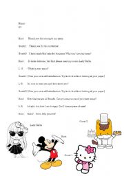 English worksheet: Introduction Pratice and Party Conversation 