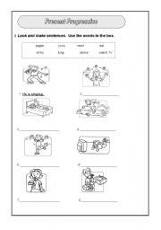 English Worksheet: Present Progressive