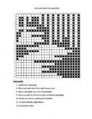 English worksheet: Jobs and their characteristics