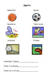 English worksheet: Sports