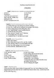 English worksheet: test on 