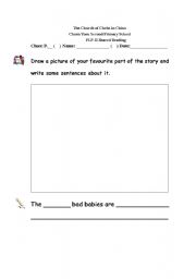 English Worksheet: The Bad Babies