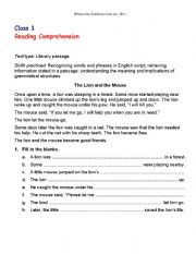 English Worksheet: Reading