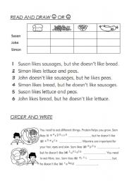 English Worksheet: food