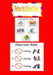 English Worksheet: SCHOOL RULES