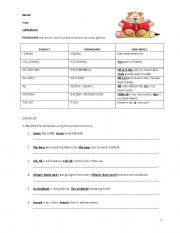 English worksheet: pronouns english malay