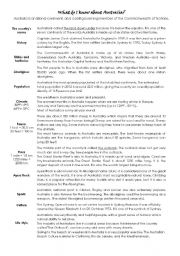 Australia FACTS and QUIZ (20 questions + key)