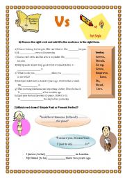 English Worksheet: Simple Past or Present Perfect