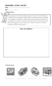 English worksheet: exam