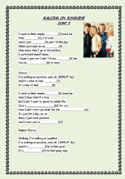 English Worksheet: Present Continuous practice through song