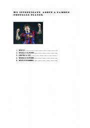 English Worksheet: LIONEL MESSI