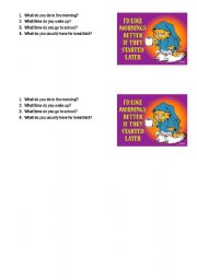 English Worksheet: Morning habits