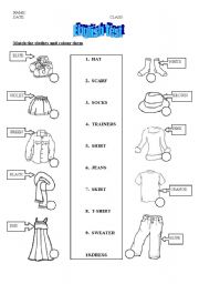 English Worksheet: Clothes 