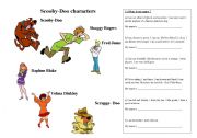 English Worksheet: Scooby Doo Characters