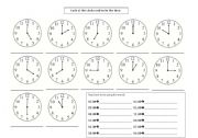 English Worksheet: Time