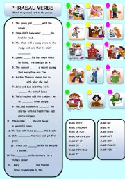 English Worksheet: PHRASAL VERBS WITH MAKE