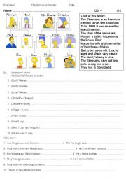 English Worksheet: Exercises about the Simpsons