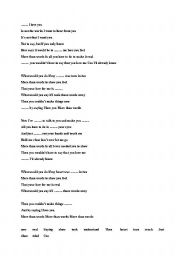 English worksheet: Extreme/ More Than Words Song Worksheet