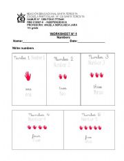English Worksheet: Numbers