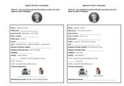 English Worksheet: Agatha Christies biography