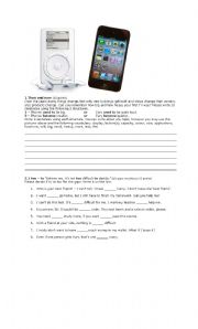 English Worksheet: brainstorming, mindmapping - to vs. too vs. enough - meanings - test