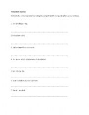 English worksheet: Apostrophe Exercise, basic