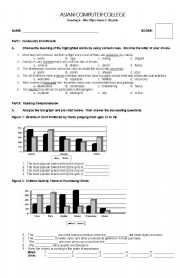 English Worksheet: Reading Comprehension 