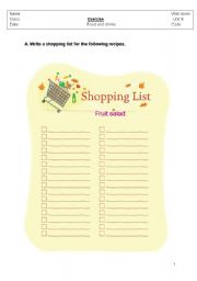 English Worksheet: Food exercise
