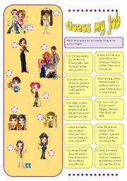English Worksheet: Guess my job
