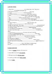 English Worksheet: GRAMMAR EXERCISES FOR BACHILLERATO