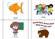 English Worksheet: BrownBear Mini Book Cover and last Pages