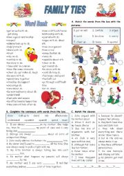 English Worksheet: FAMILY TIES
