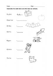 English worksheet: sounds of A