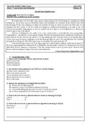 English Worksheet: exam