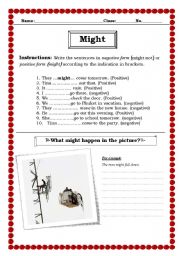 English Worksheet: Might