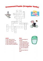 English Worksheet: Crossword Puzzle (Irregular Verbs)