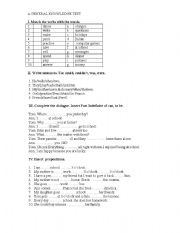 English worksheet: A GENERAL KNOWLEDGE TEST 